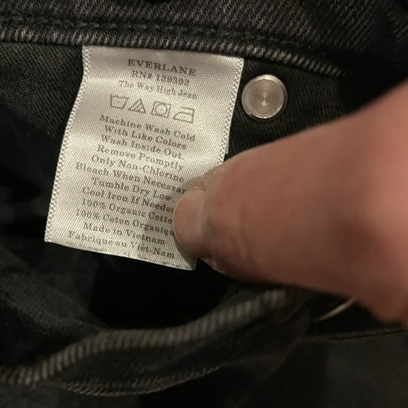 Everlane Way High Washed Black Size 31 Crop Denim Jeans - Picture 5 of 8